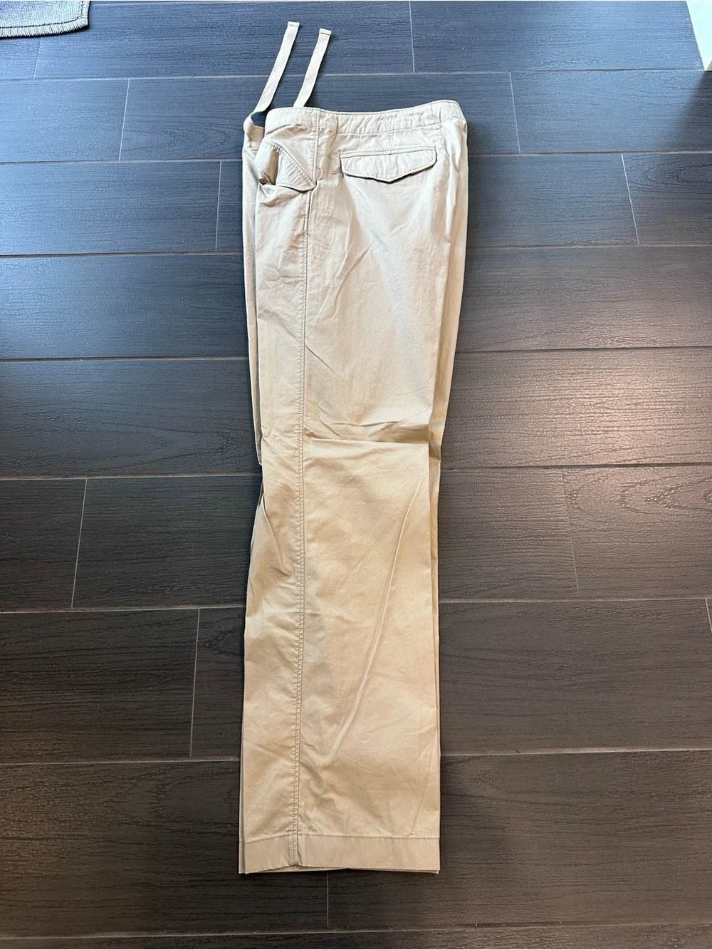Men's Vintage Summer 2010 Casual Drawstring Essential Chino Pants - Beige